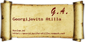Georgijevits Atilla névjegykártya